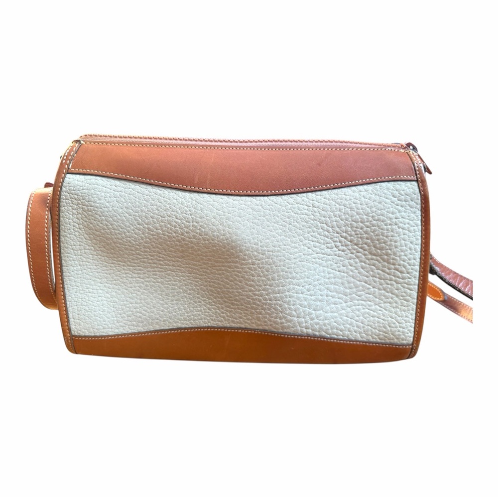 Dooney & Bourke White and Tan Leather Bag - Picture 4 of 6